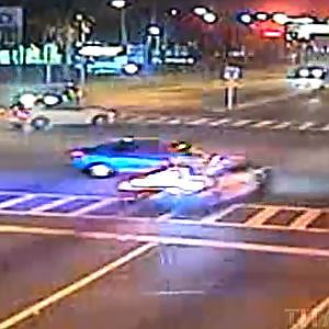 Police Car Crashes While Crossing Intersection At 90 MPH - YouTube