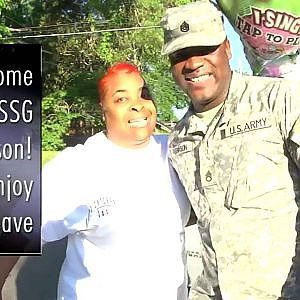 Soldier pranks mom into thinking she's getting pulled over to surprise her - YouTube