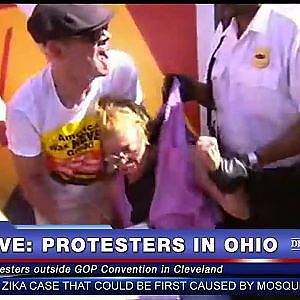 HERO: Police Officer Saves American Flag From Woman Trying To Burn It - FNN - YouTube