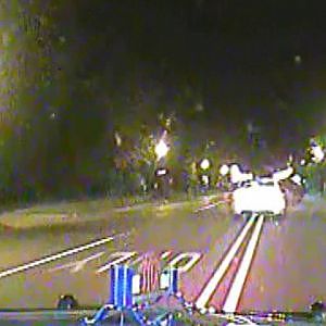 Michigan State Police hit stolen car to stop pursuit - YouTube