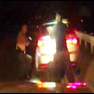 Dash cam footage of man shooting at trooper - YouTube