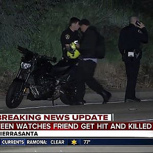 Teen watches friend hit, killed by car - YouTube