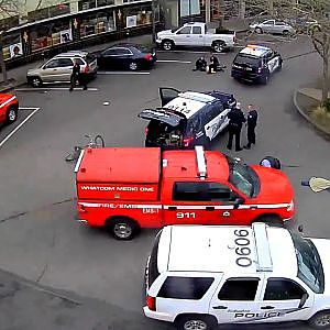 Second confrontation, officer shooting, and treatment of suspect. - YouTube