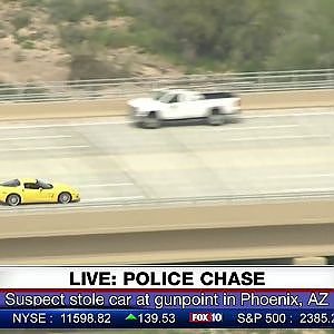 GRAPHIC ENDING: Police Chase Stolen Corvette In Phoenix, AZ - FULL VIDEO OF PURSUIT (FNN) - YouTube